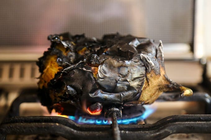 HOW TO ROAST AUBERGINES/EGGPLANTS ON THE STOVE