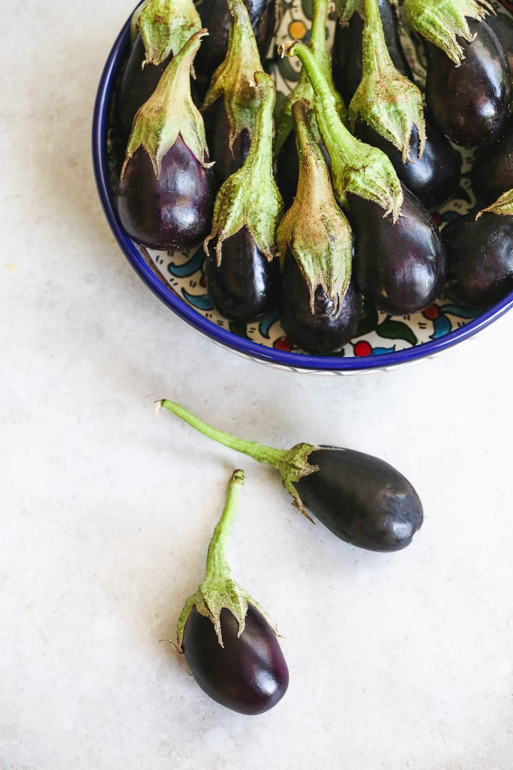 Mini eggplants