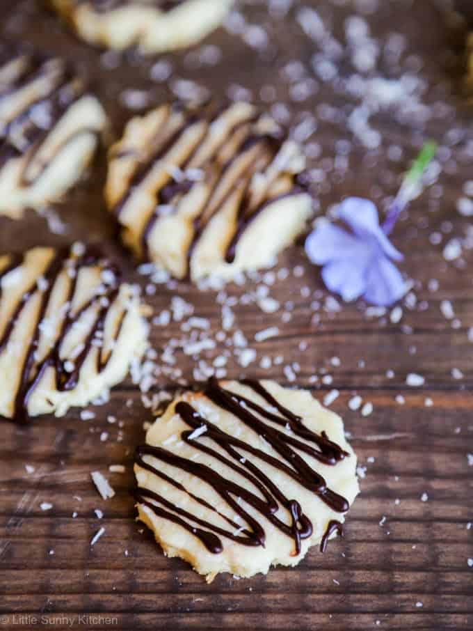 Soft coconut shortbread cookies