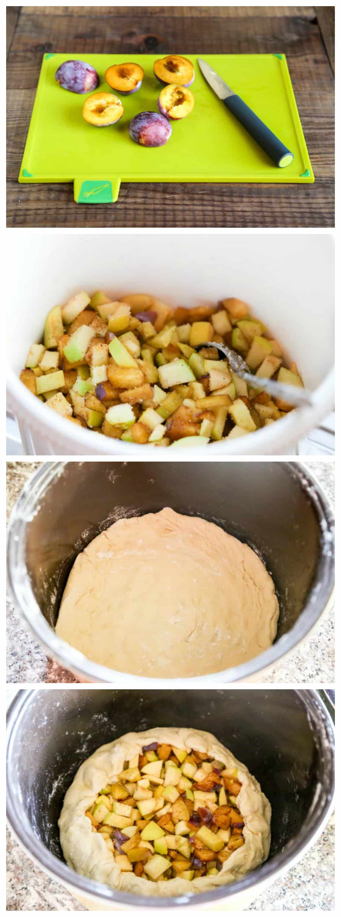 Fruit Galette making steps.