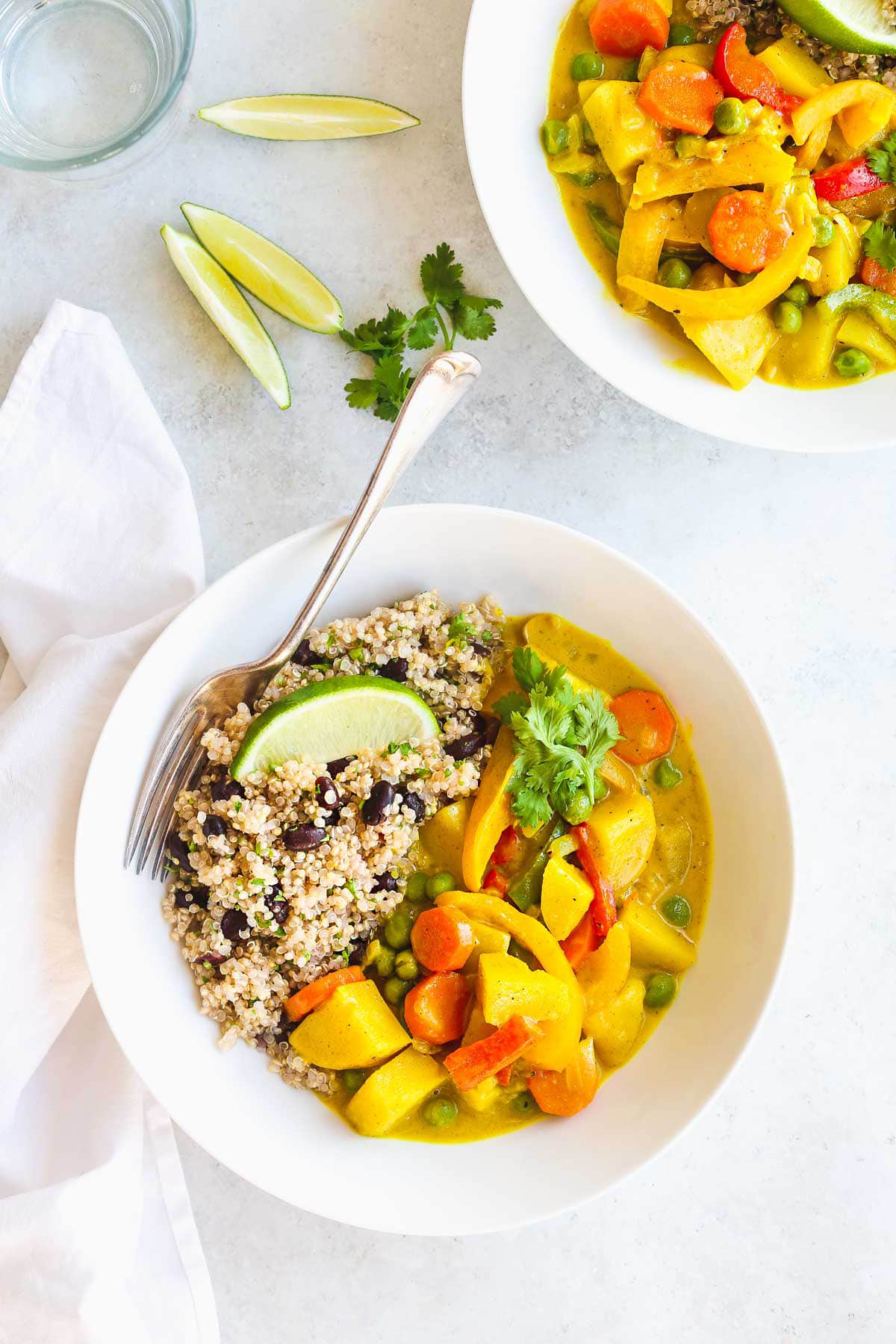 Easy vegan curry with quinoa
