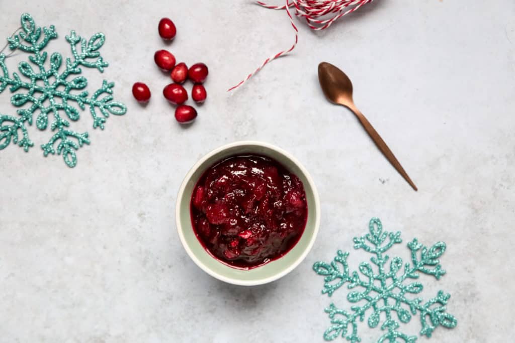 Cranberry chutney is a great Christmas recipe that can also make a lovely Christmas gift!