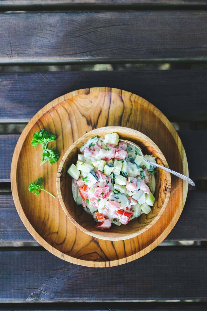 Middle Eastern Tahini Salad Recipe Little Sunny Kitchen