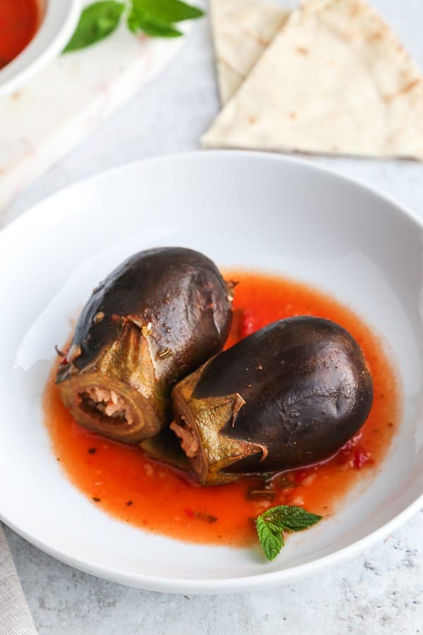 batenjan mehshi stuffed eggplants