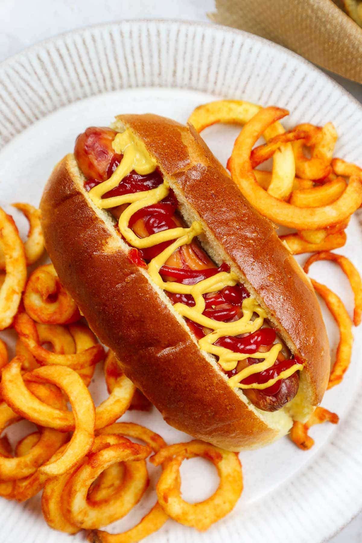 Crunchy Air Fryer Hot Dogs - Little Sunny Kitchen