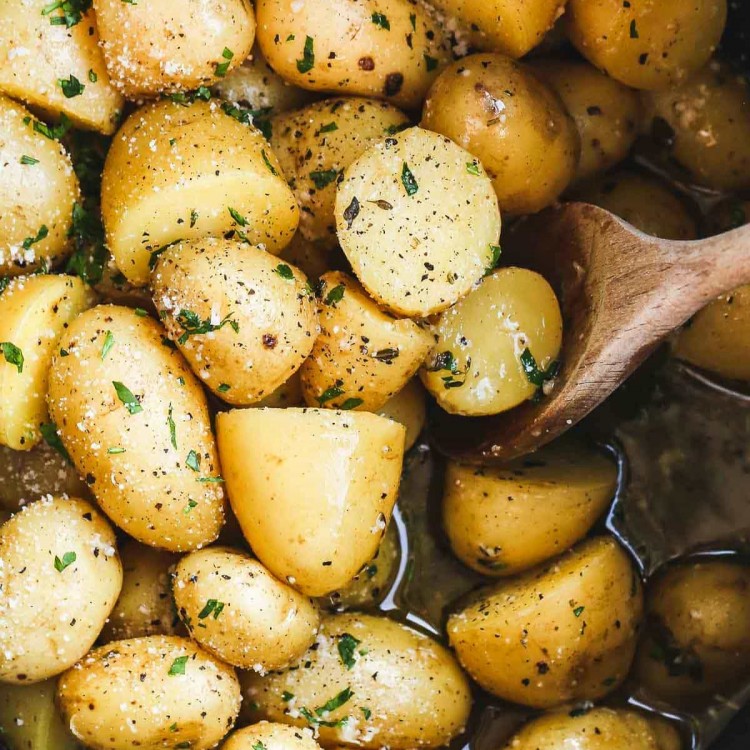 Instant pot potatoes roasted with garlic and parmesan