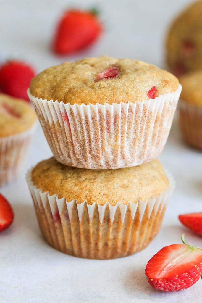 Easy Strawberry Banana Muffins Recipe Little Sunny Kitchen