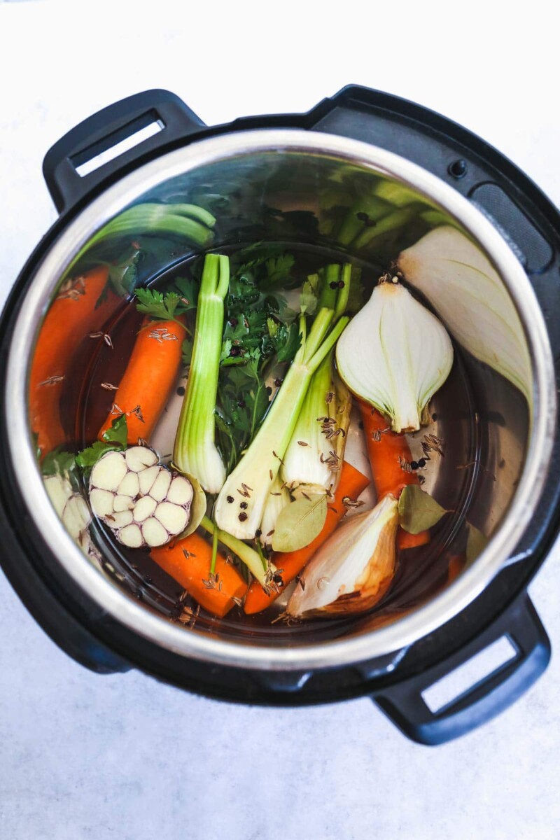 Instant Pot Vegetable Stock Little Sunny Kitchen
