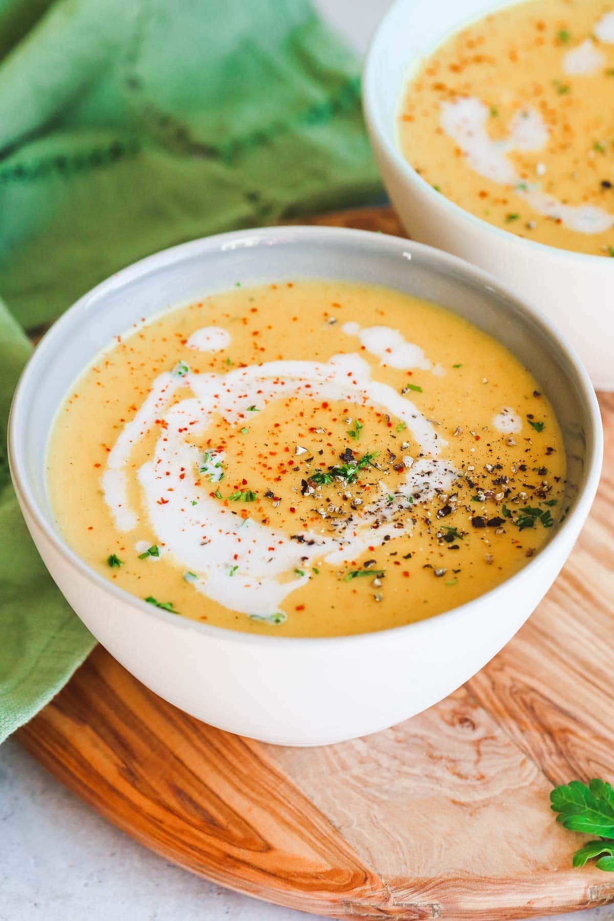 Instant pot vegan potato soup