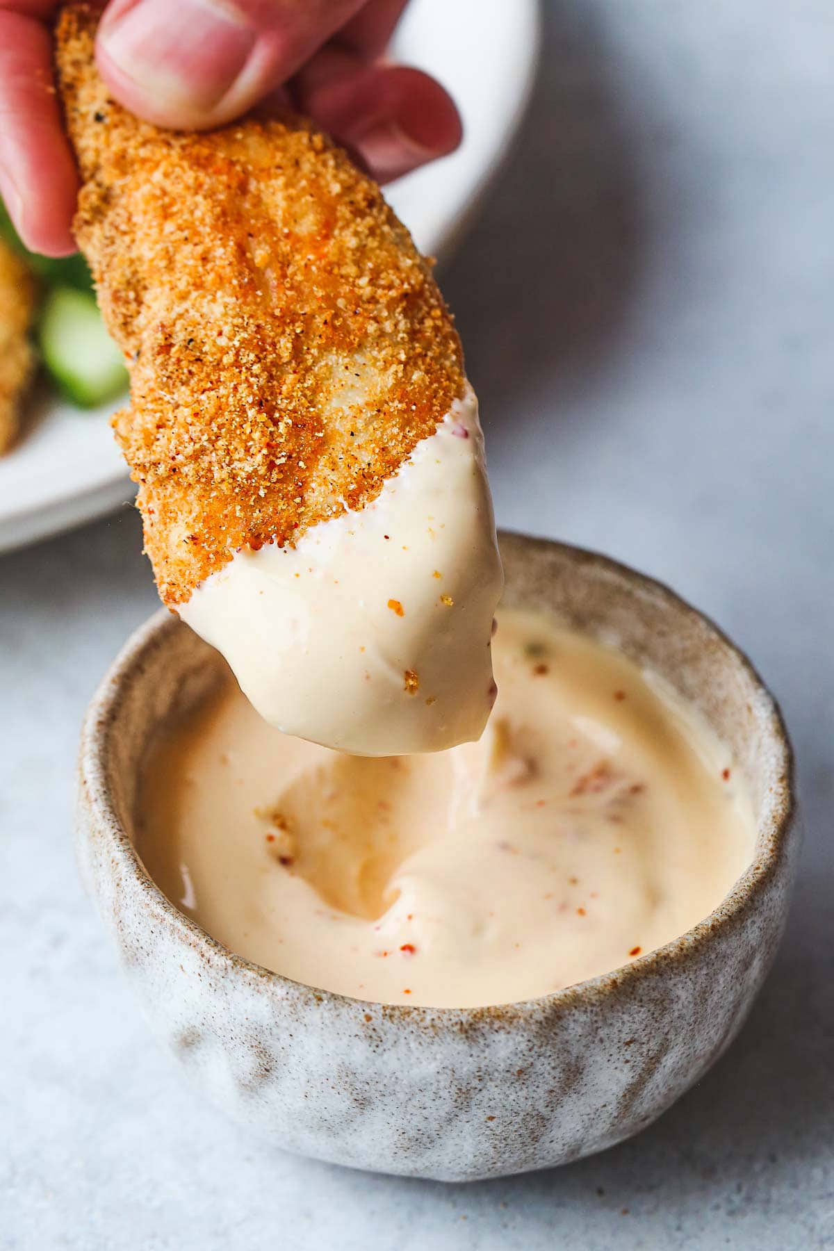 Air fryer chicken tenders with dip