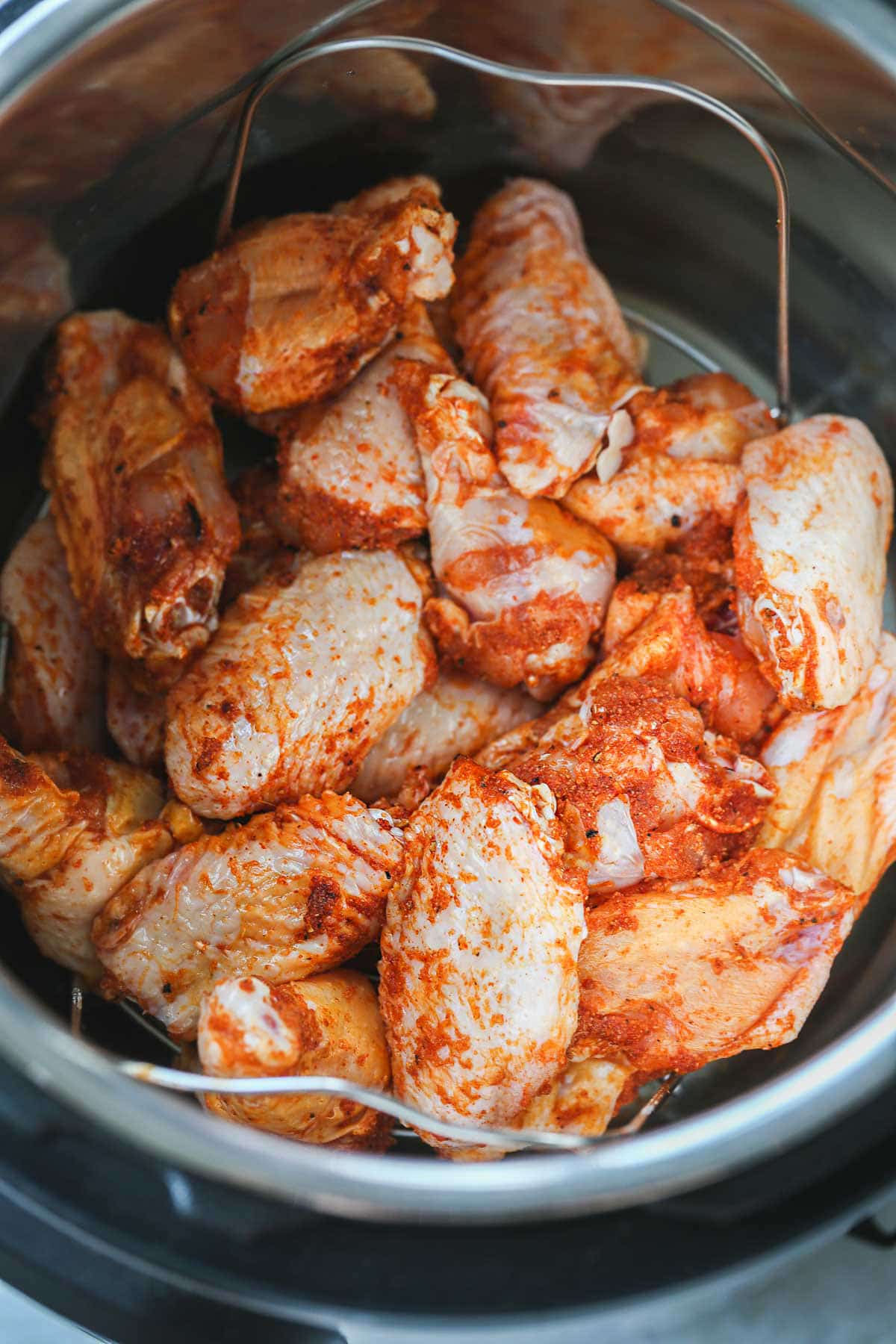 Instant Pot Chicken Wings on a trivet