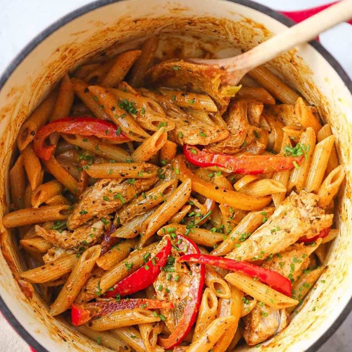 Rasta Pasta Recipe - Creamy Pasta w/ Caribbean Jerk Chicken