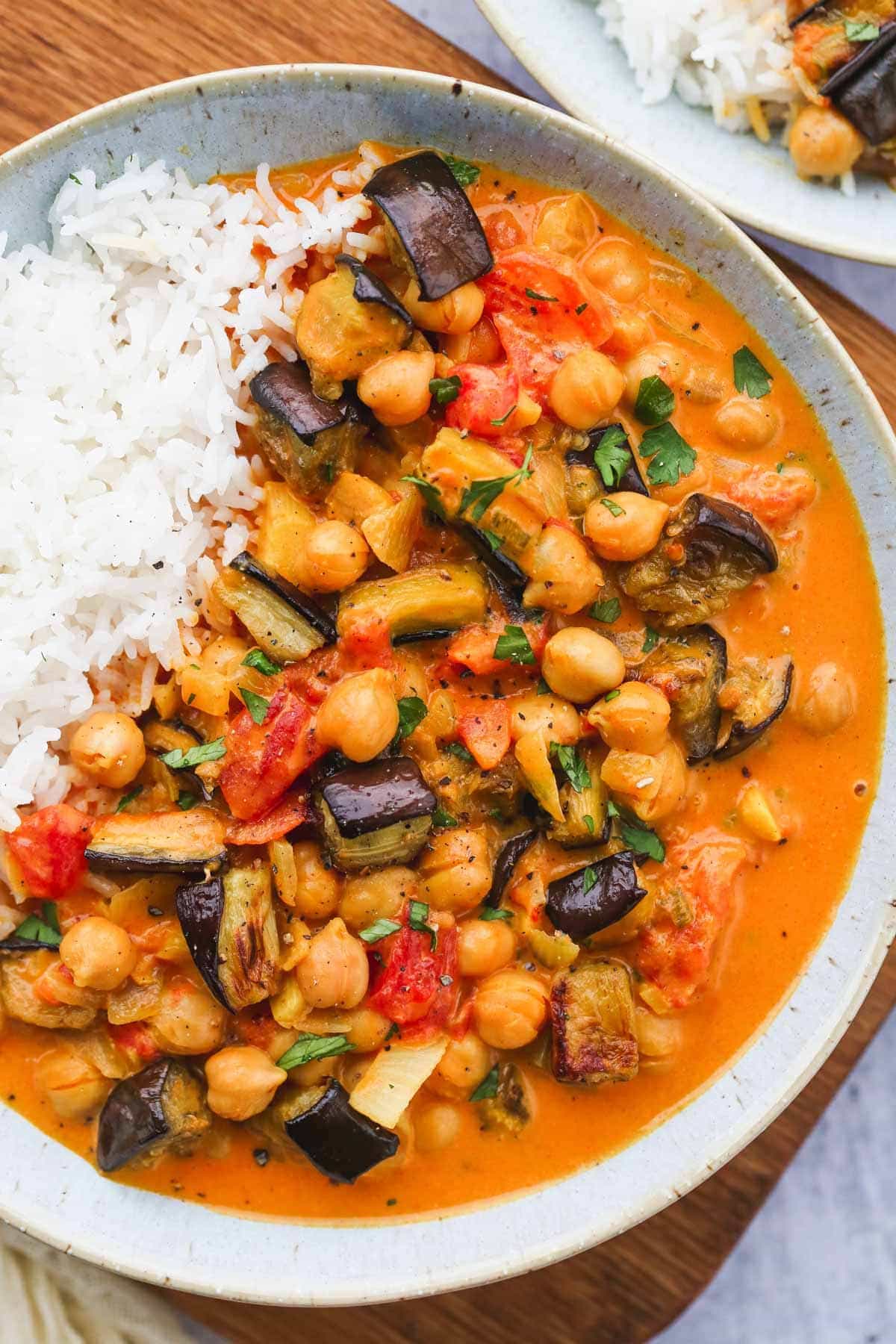 Aubergine and Chickpea Curry - Little Sunny Kitchen