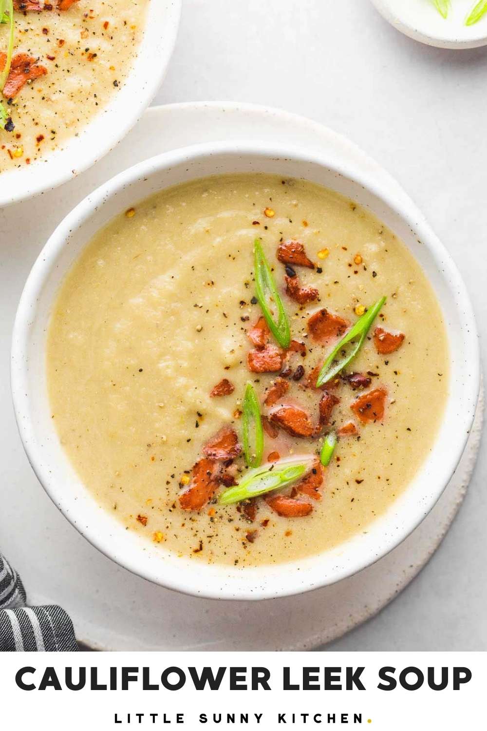 Creamy Cauliflower Leek Soup Recipe Little Sunny Kitchen