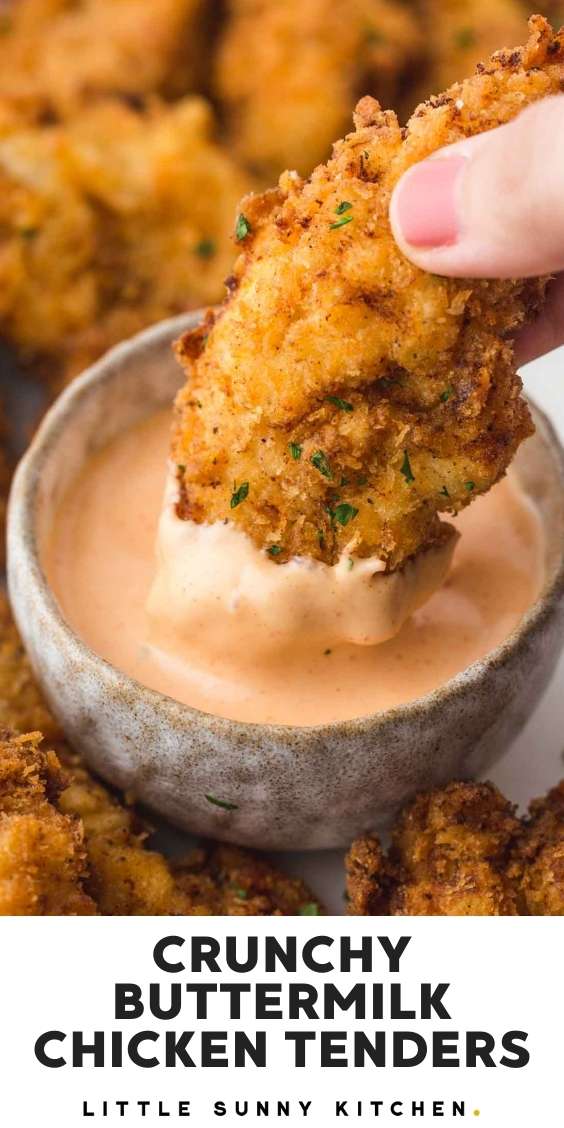 Crispy Buttermilk Chicken Tenders Little Sunny Kitchen