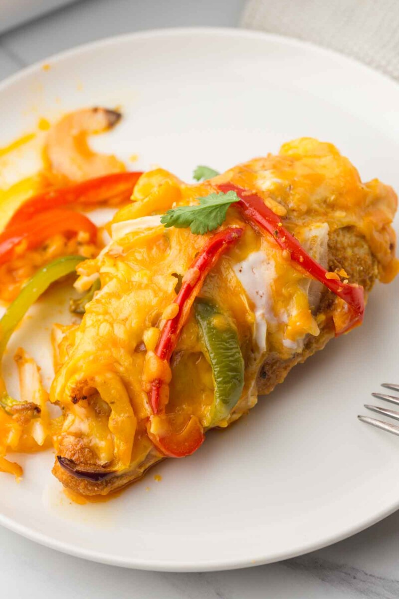 Cheesy Chicken Fajita Casserole (Easy Dinner Idea) Little Sunny Kitchen