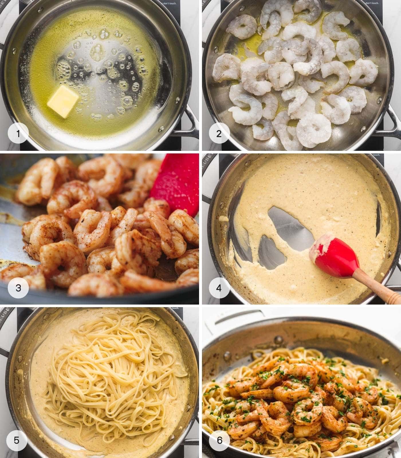 Steps how to make Garlic Butter Shrimp Pasta