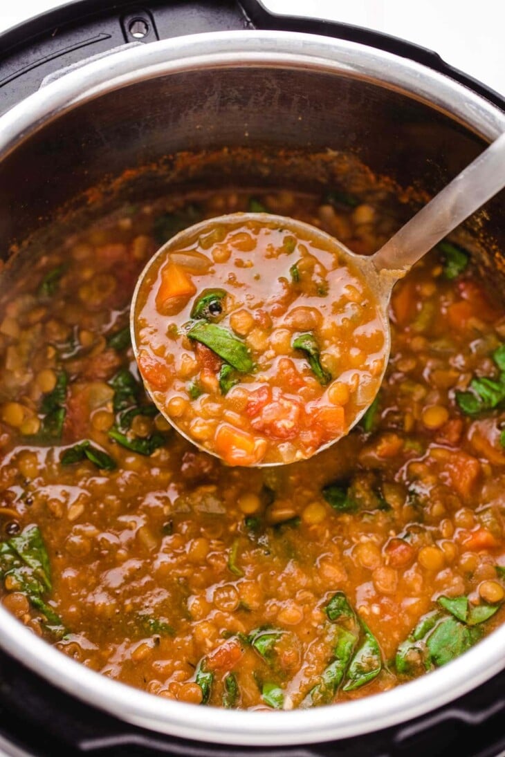 Quick And Easy Instant Pot Lentil Soup Little Sunny Kitchen 