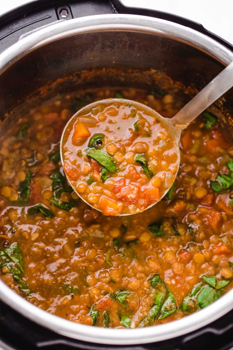 Quick & Easy Instant Pot Lentil Soup - Little Sunny Kitchen