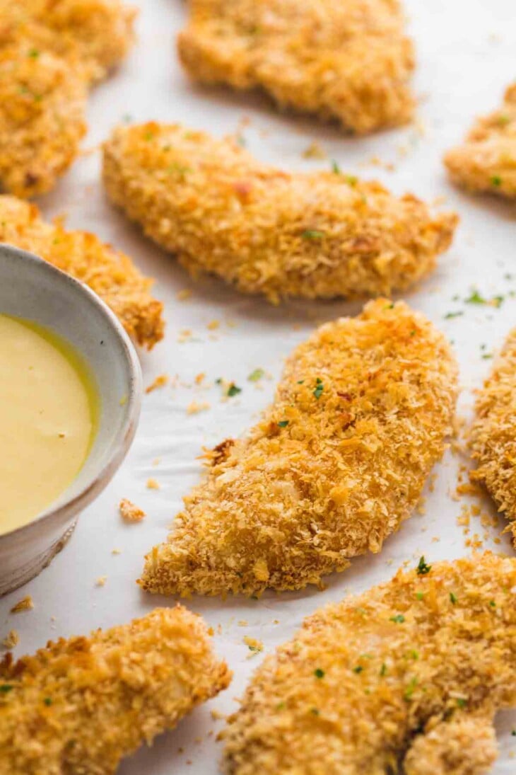 Crispy Oven Baked Chicken Tenders - Little Sunny Kitchen