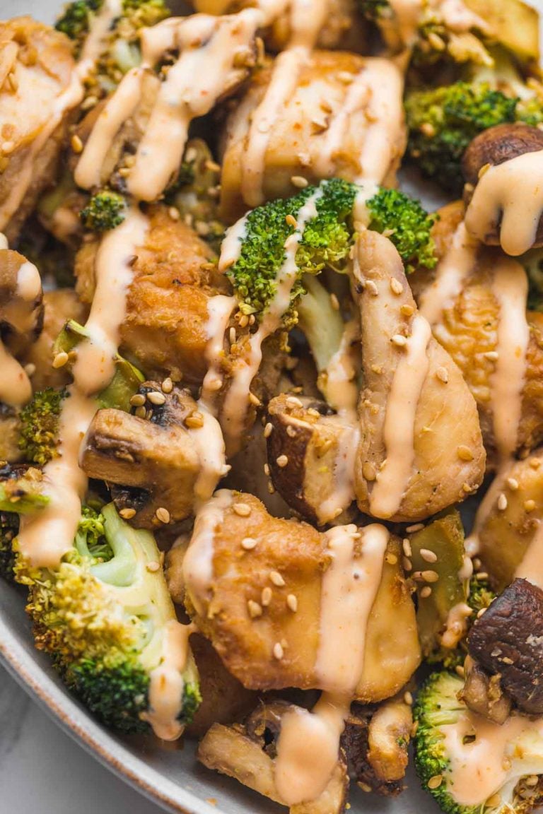 Air Fryer Chicken & Broccoli (with creamy chili mayo) Little Sunny