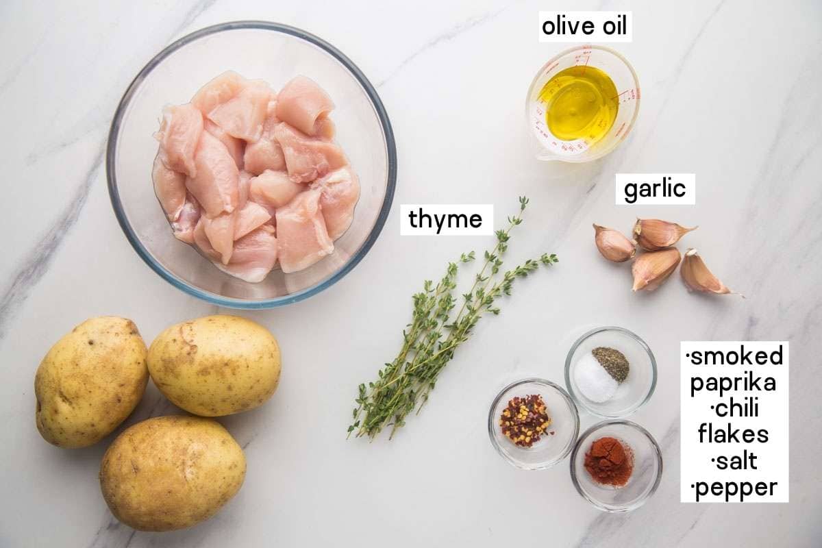 Air Fryer Chicken and Potatoes ingredients