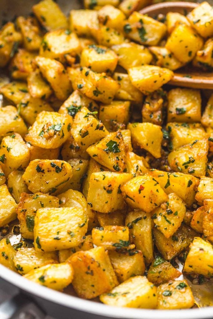 Batata Harra (Spicy Lebanese Potatoes) - Little Sunny Kitchen