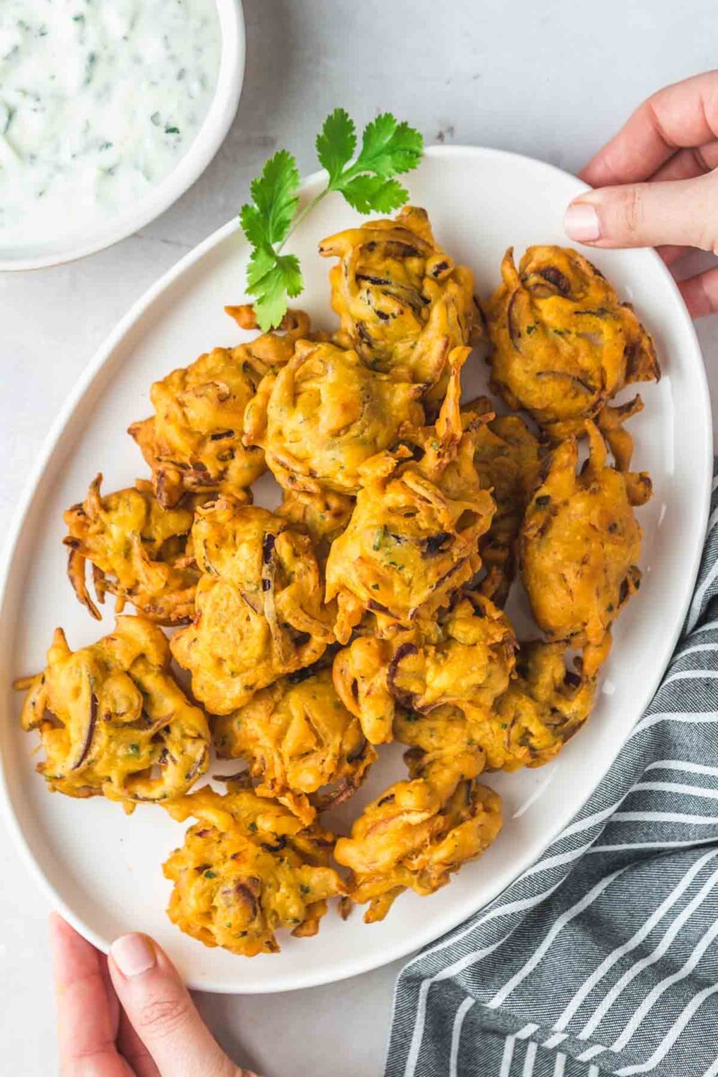 Easy Crispy Onion Bhaji Recipe Little Sunny Kitchen