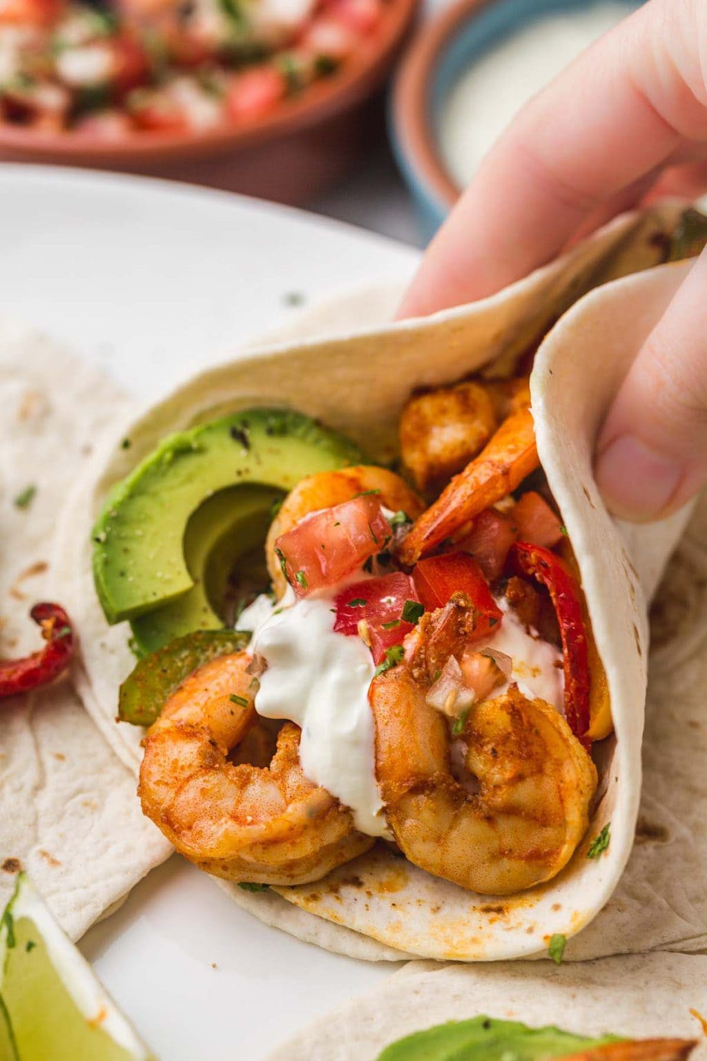 Quick and Easy Air Fryer Shrimp Fajitas Recipe Little Sunny Kitchen
