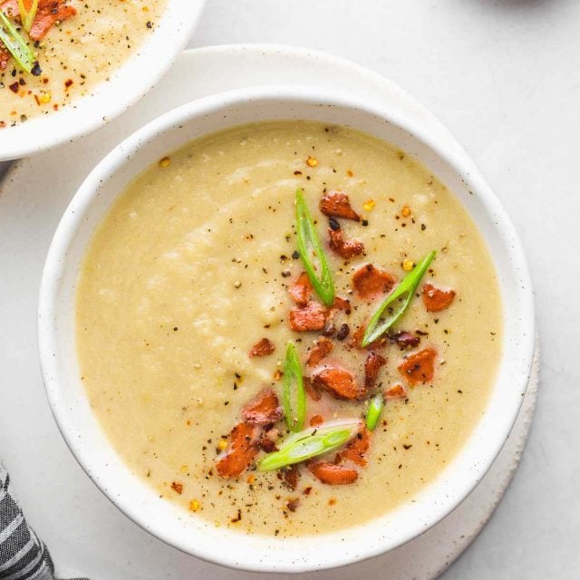 Creamy Cauliflower Leek Soup Recipe - Little Sunny Kitchen