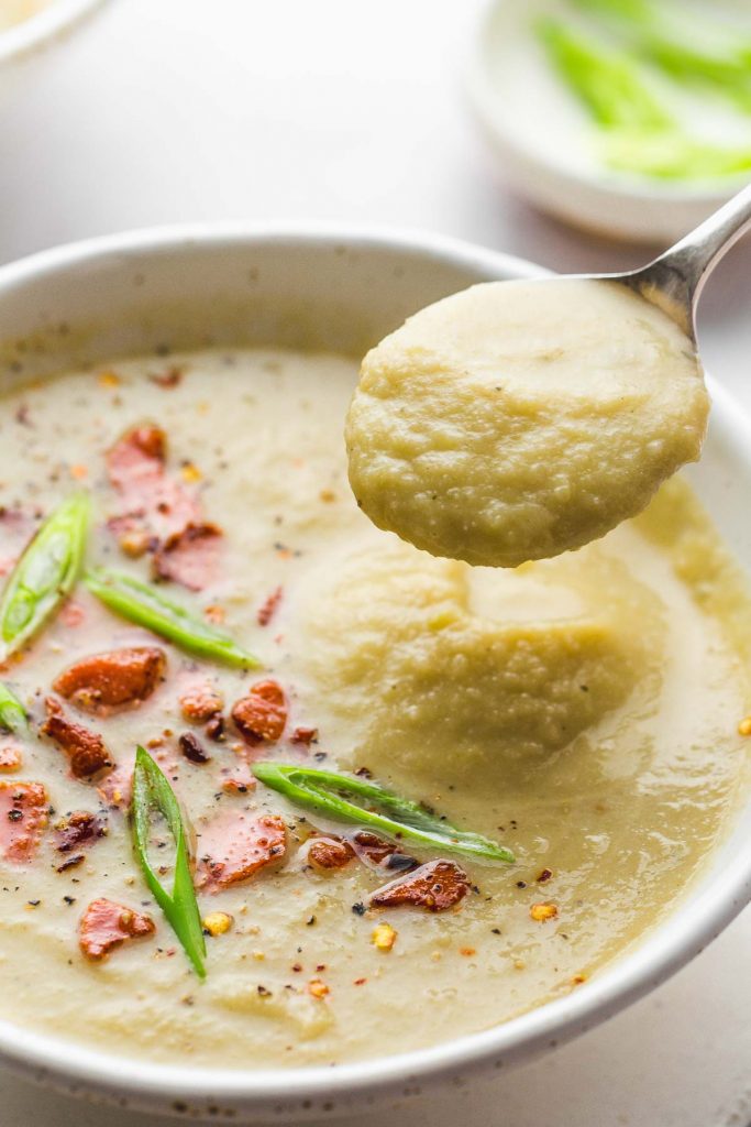 Creamy Cauliflower Leek Soup Recipe Little Sunny Kitchen