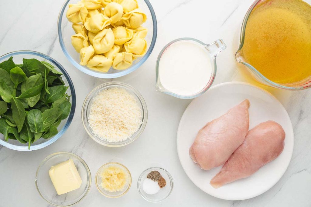 Creamy Instant Pot Chicken Alfredo Tortellini Soup Little Sunny Kitchen
