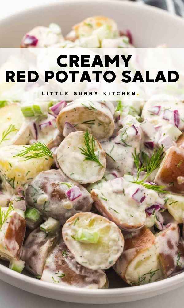 Creamy Red Potato Salad Pinnable image