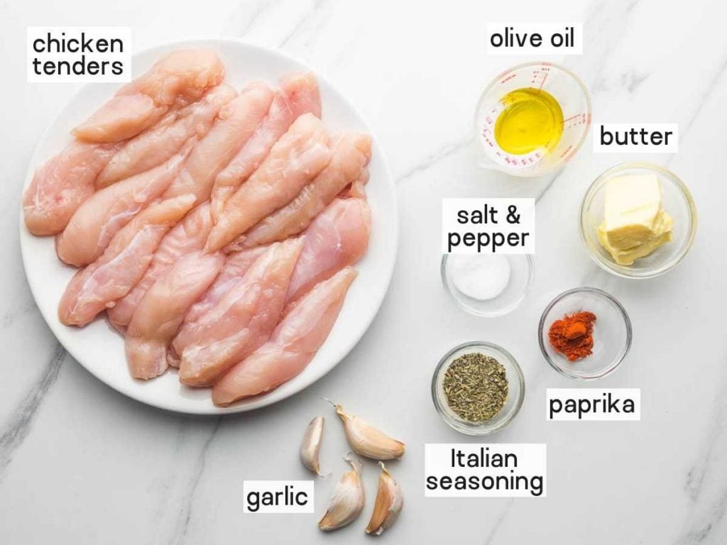 Garlic Butter Chicken Tenders - Little Sunny Kitchen