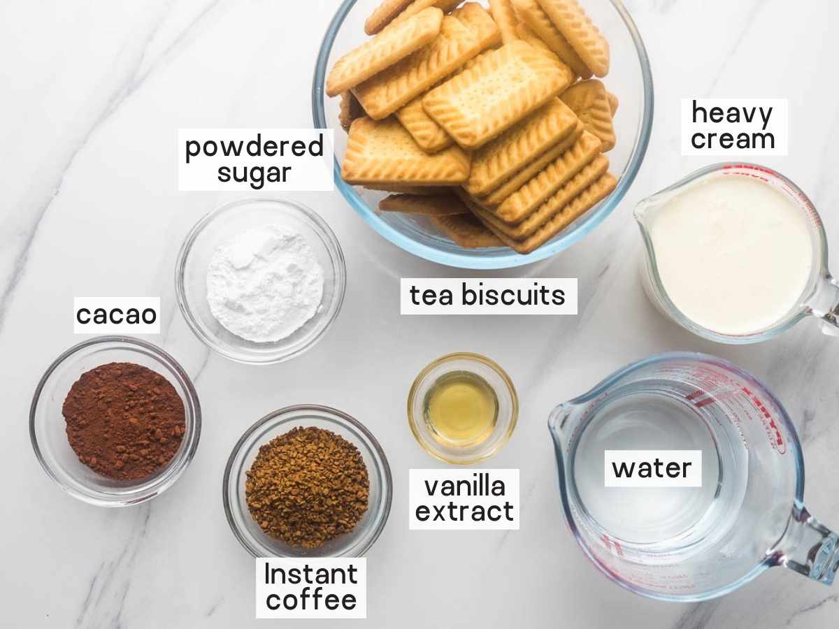 Ingredients needed to make Nescafe Cake