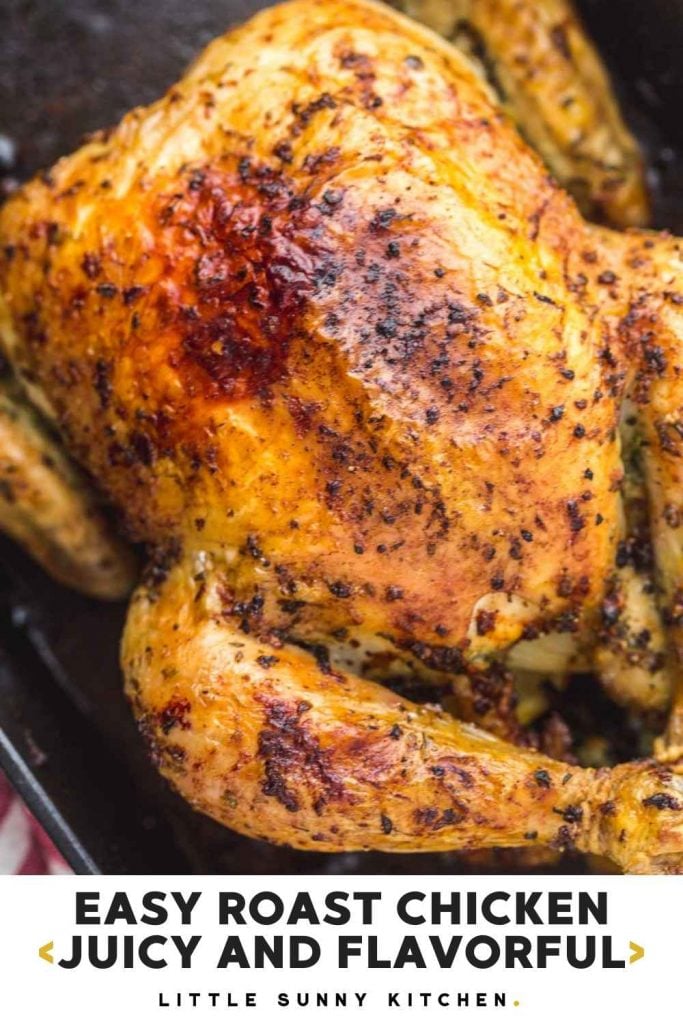 Roast Chicken Pinnable image