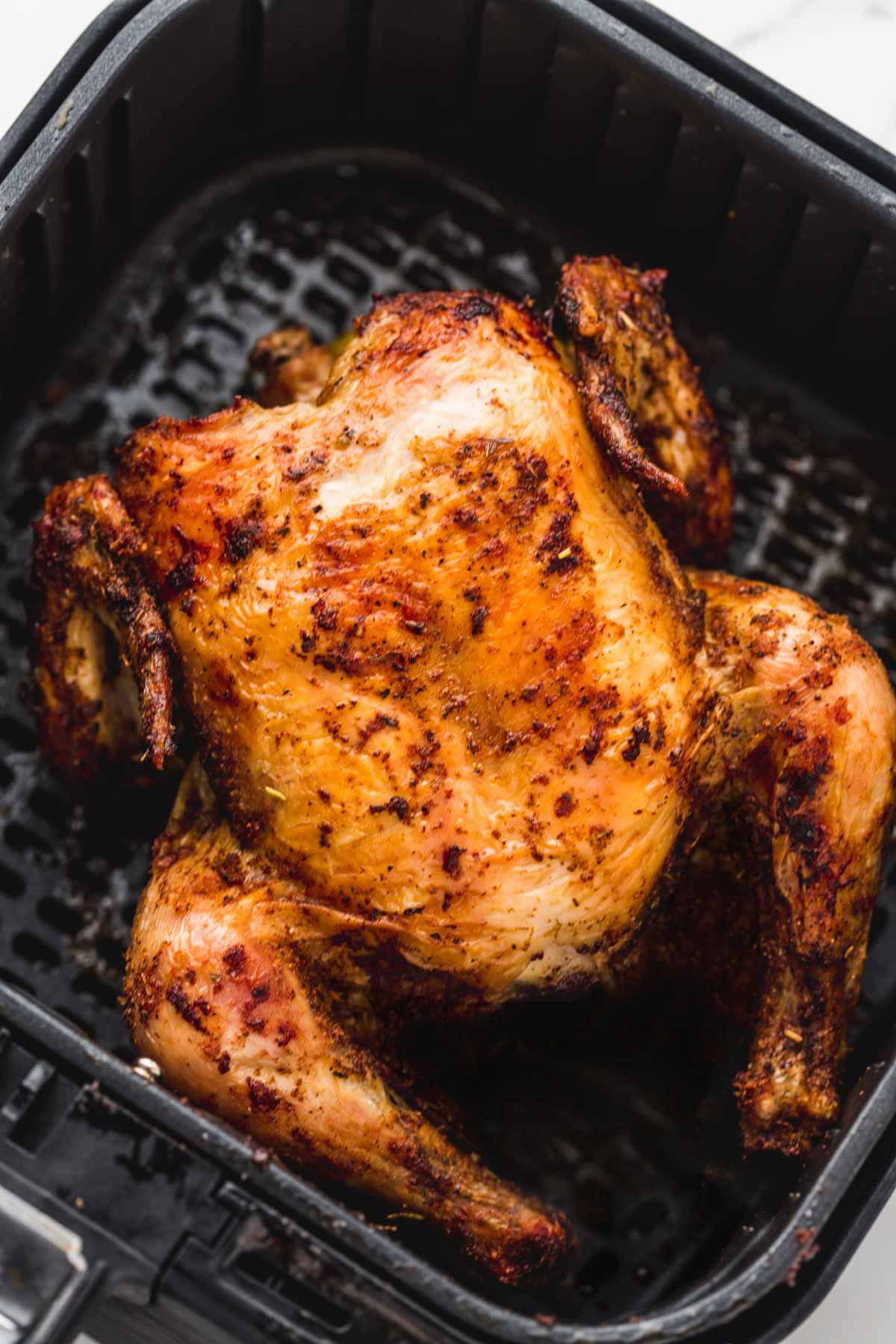 Air frying a outlet whole chicken