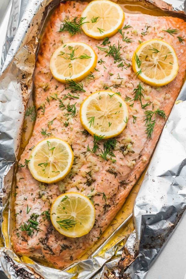Lemon Garlic Butter Salmon in Foil Recipe Little Sunny Kitchen