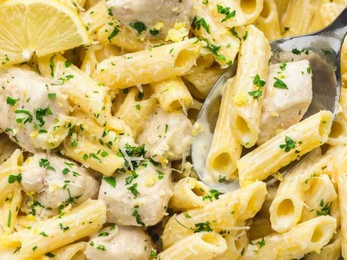 One Pot Creamy Lemon Chicken Pasta | Little Sunny Kitchen