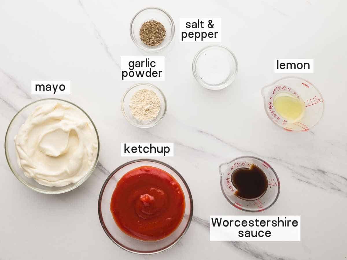 Ingredients needed to make Raising Canes sauce