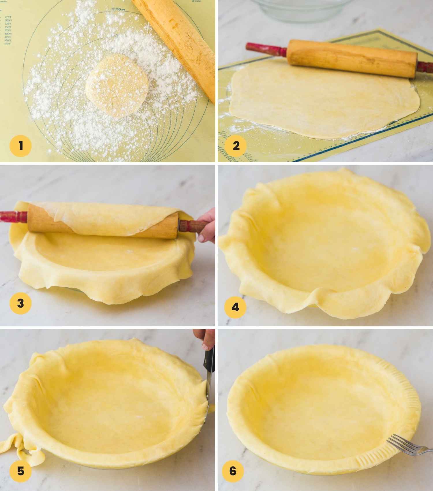 How to roll out pie pastry and add it to a pie dish