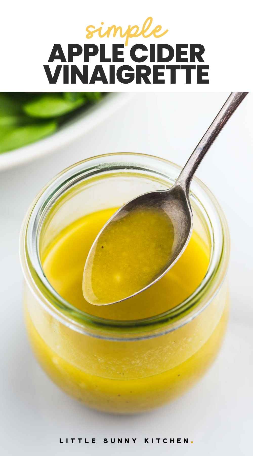 Apple Cider Vinaigrette Dressing Recipe Little Sunny Kitchen