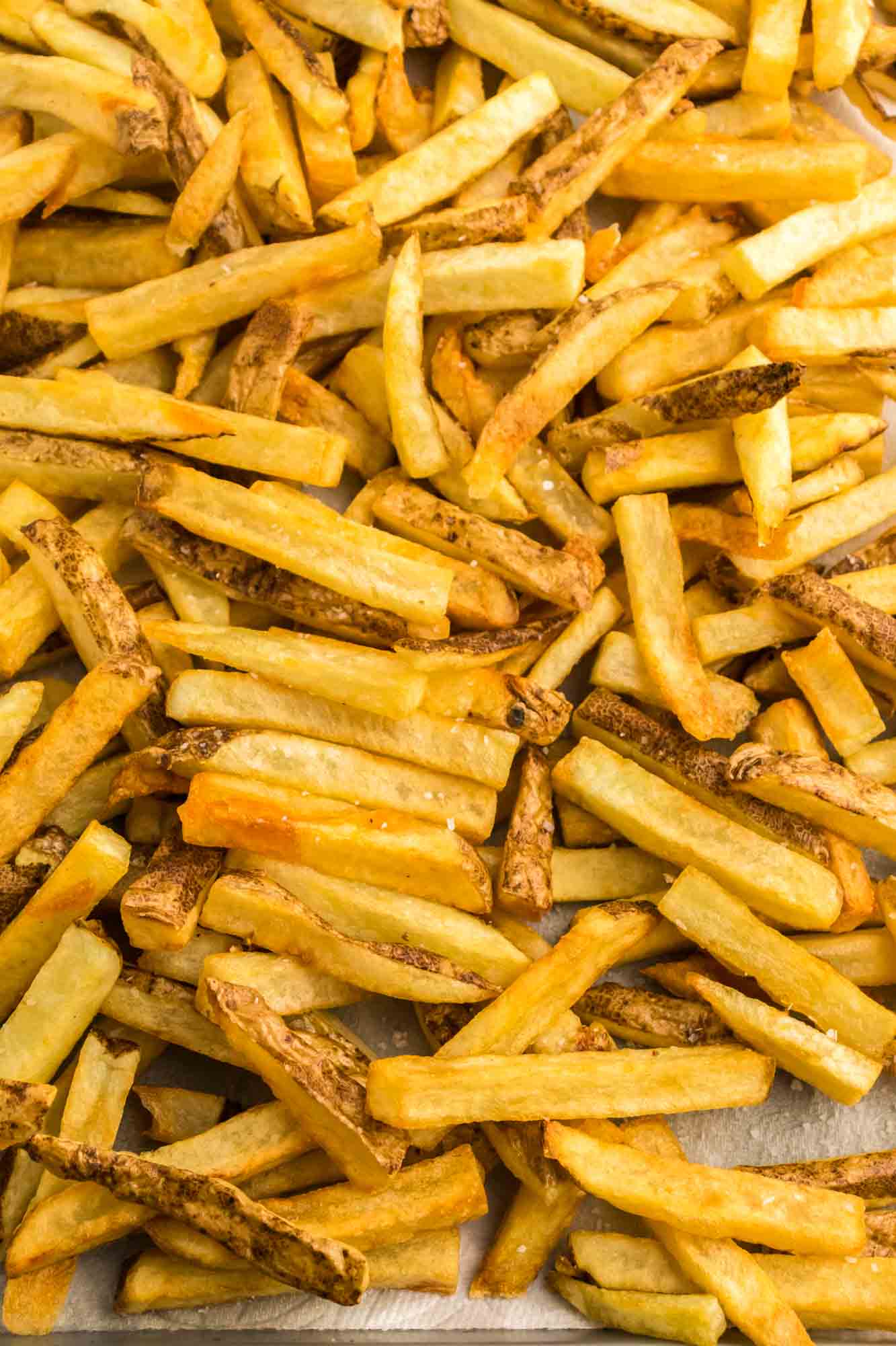 French fries on a sheet pan
