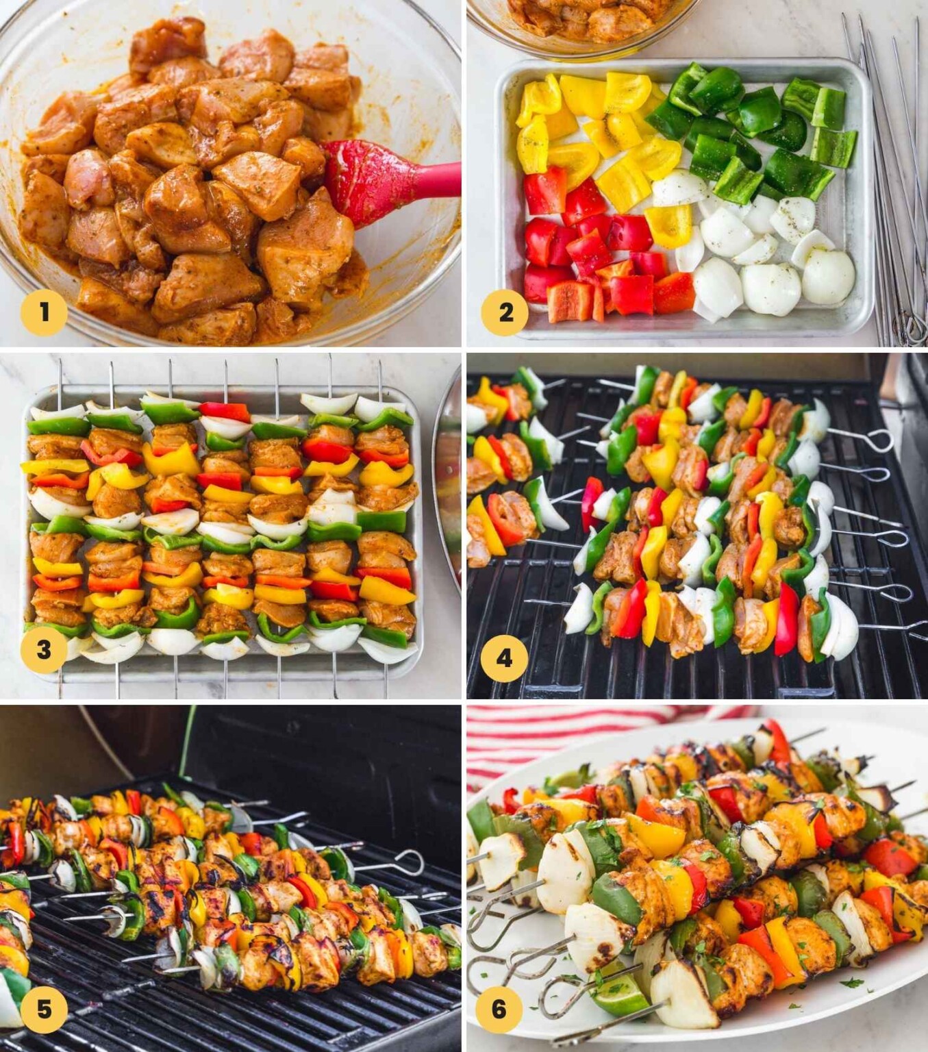 Fajita Chicken Kabobs (Easy Grilling Recipe) Little Sunny Kitchen