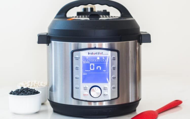 Instant Pot Evo and a red spatula