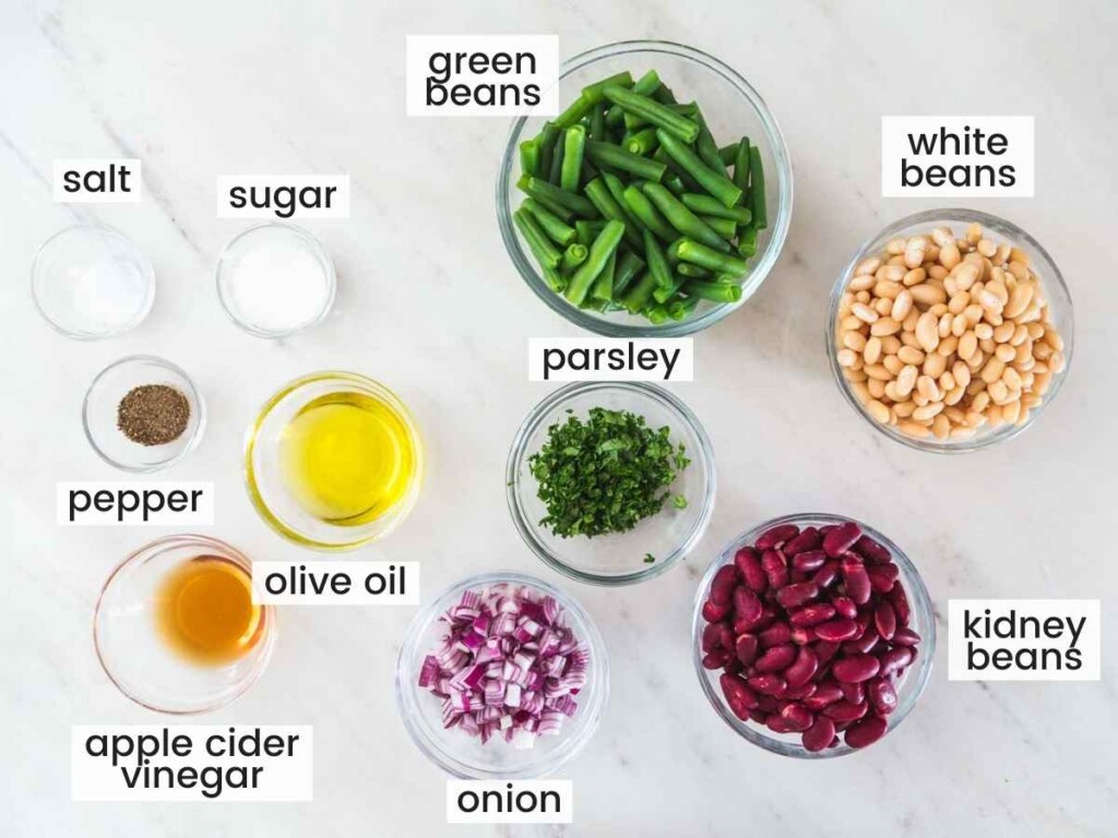 Classic Three Bean Salad (Easy Side Dish) Little Sunny Kitchen