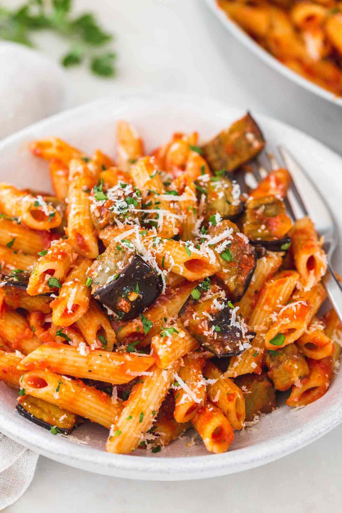 Pasta alla Norma- Macaroni with Eggplant