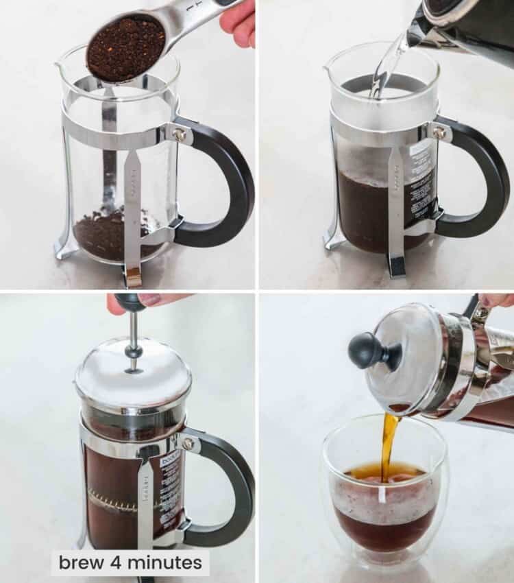 How To Use A French Press Full Tutorial Little Sunny Kitchen   How To Use A French Press Steps 750x850 