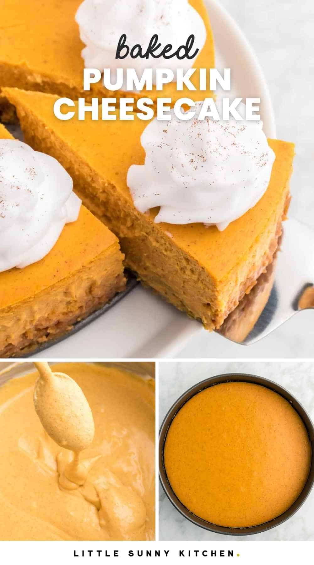 Baked Pumpkin Cheesecake Recipe Little Sunny Kitchen