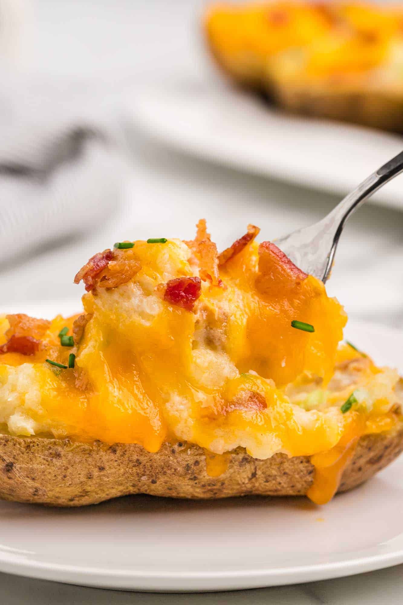 Eating twice baked potatoes with a fork